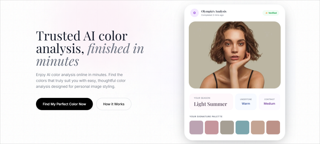 AI Color Analysis Screenshot